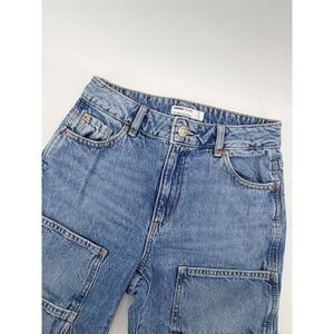 Garage Denim 90s Straight Jeans 3 26 Blue Medium Wash Double Knee Cargo Utility